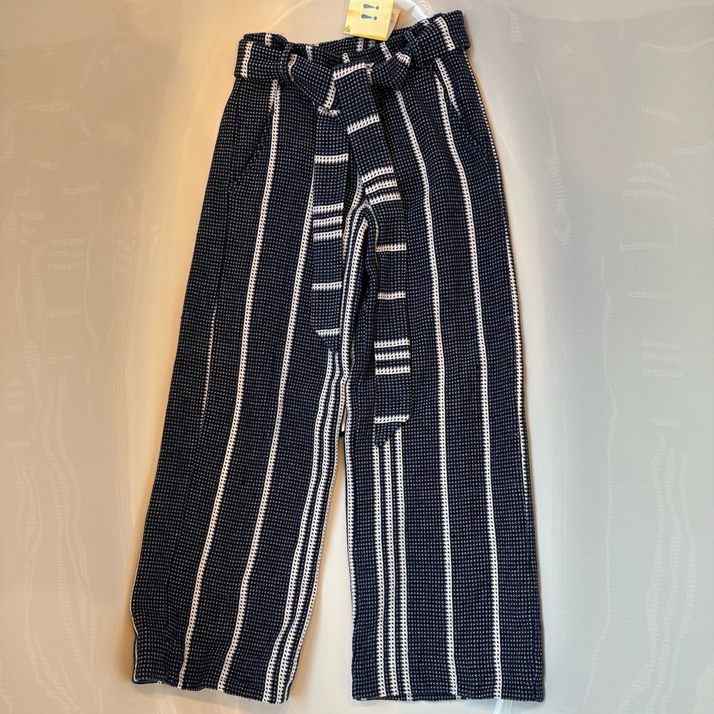 Roller Rabit wide leg blue and white striped pants